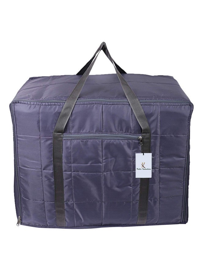 Kuber Industries Rectangular Parachute Jumbo Underbed Moisture Proof Storage Bag with Zipper Closure and Handle (Grey, Standard) - CTKTC06896 - Image 1