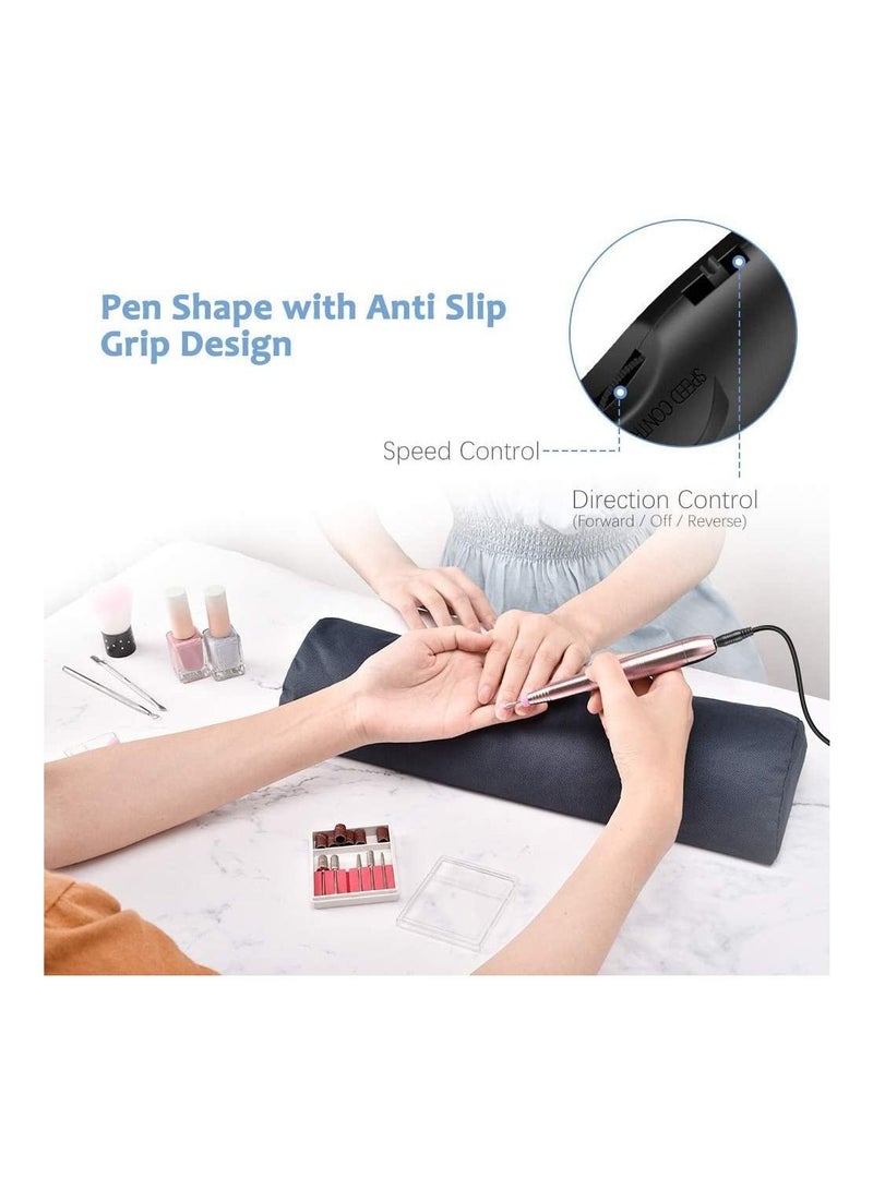 general Portable 11-in-1 USB Manicure Pedicure Nail File Polishing Drill Machine Tools Kit Set with Sanding Bands for Acrylic Gel Nails Removal, Home & Salon Use (Gold) - Image 5