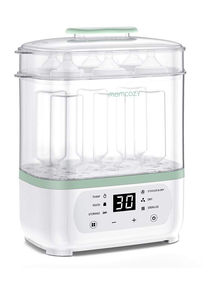 Momcozy Bottle Sterilizer and Dryer - 8-in-1 - Quick Sterilization & Drying - Electric Steam - For Baby Bottles - Image 2