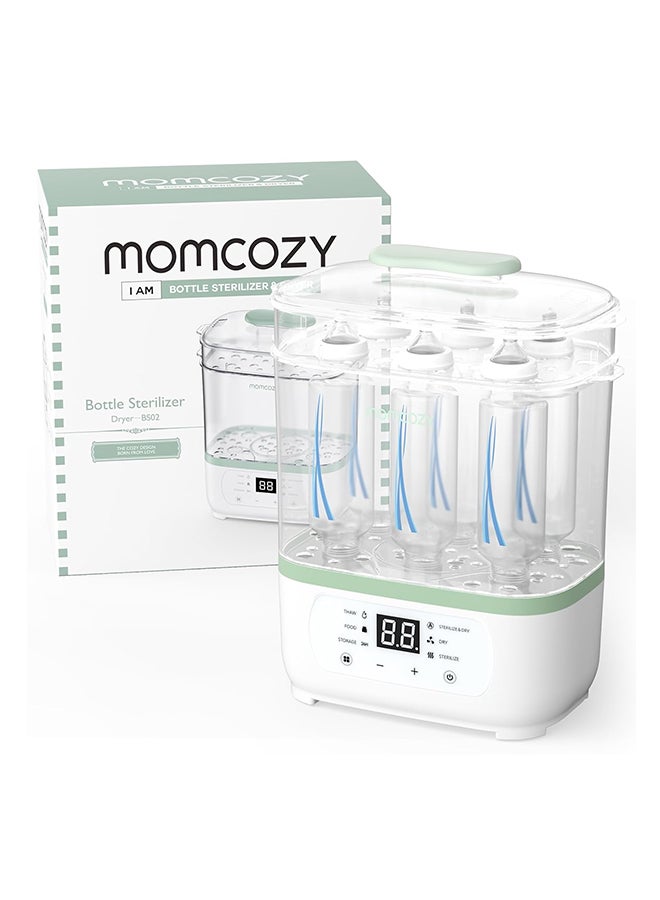 Momcozy Bottle Sterilizer and Dryer - 8-in-1 - Quick Sterilization & Drying - Electric Steam - For Baby Bottles - Image 1