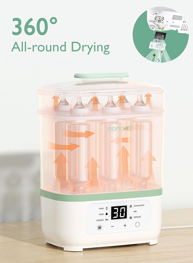Momcozy Bottle Sterilizer and Dryer - 8-in-1 - Quick Sterilization & Drying - Electric Steam - For Baby Bottles - Image 4