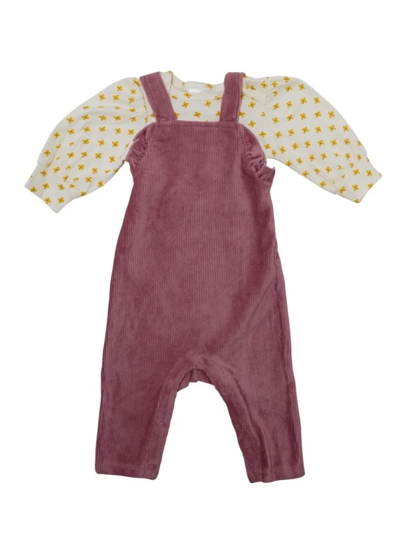 بمبىمىشى طقم بامبيميتشي بودي سوت بطبعة زهور - وردي داكن