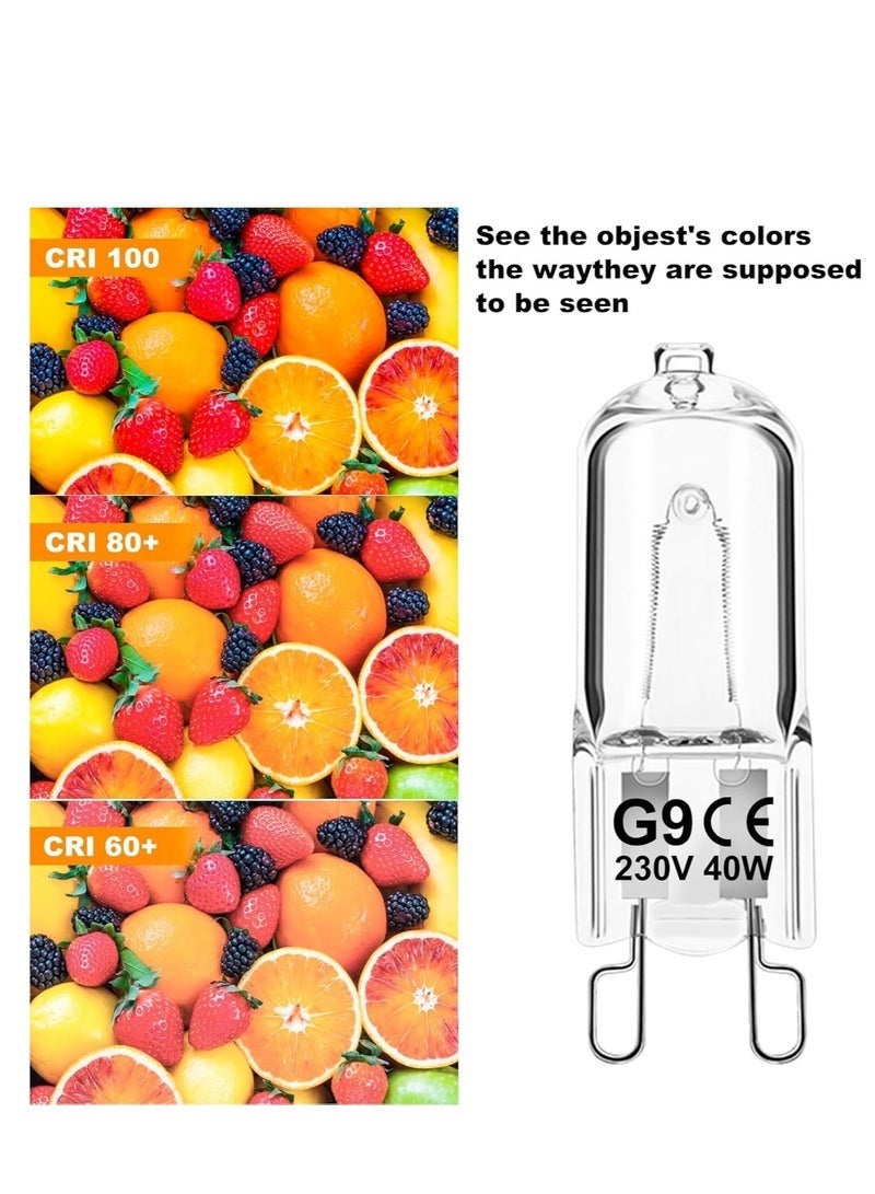 كيلا لمبات هالوجين G9، لمبات هالوجين G9 40 واط، 2700 كلفن أبيض دافئ G9 230 فولت لمبات كبسولة قابلة للتعتيم، غير متذبذبة، عبوة من 12 قطعة - Image 3