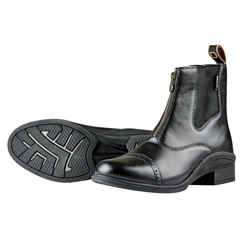 Dublin Altitude Zip Paddock Boots, Black, Childs 4 - Image 1