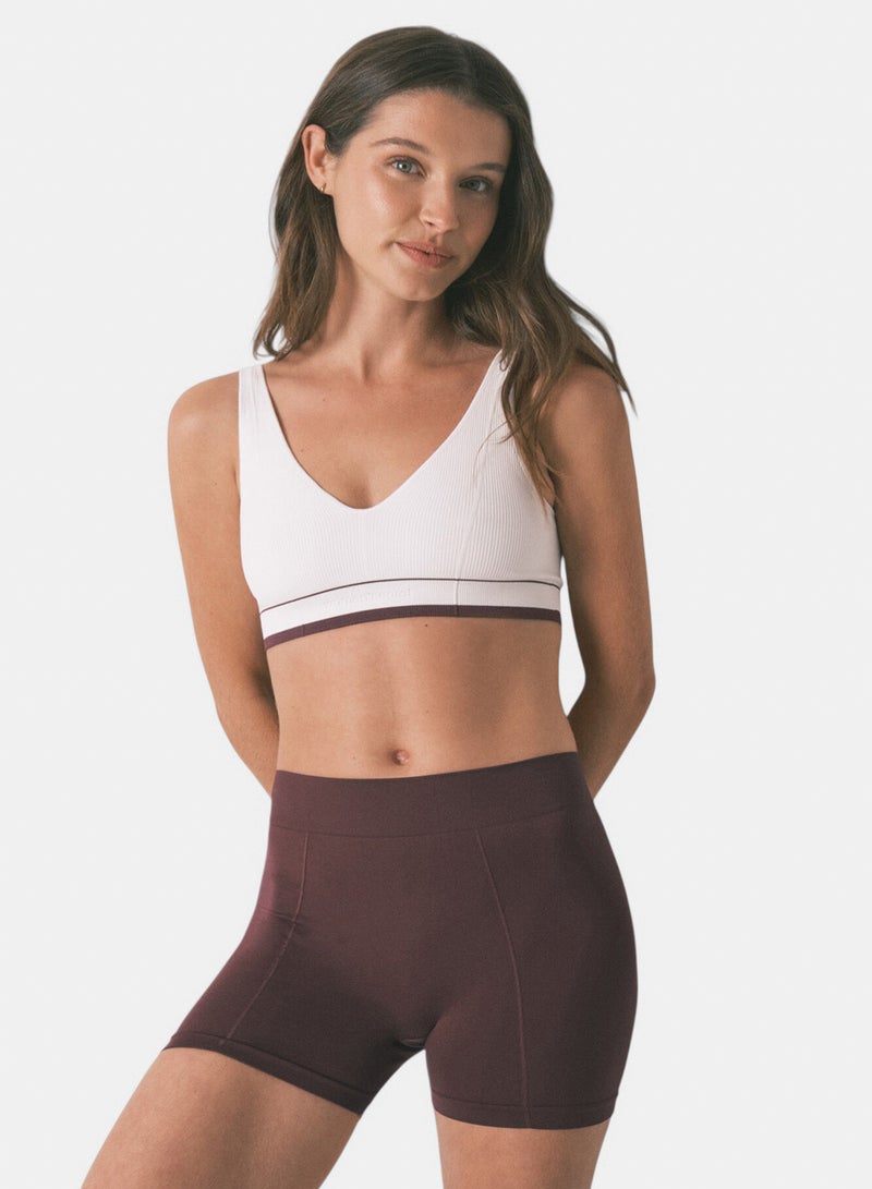 women'secret White Lovely Seamless Triangle Sports Bra - Image 1