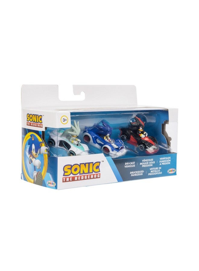 Sonic The Hedgehog Vehicles 3-Pack 1:64 Die-Cast, Include Sonic - Speed Star, Tails - Whirlwind Sport and Dr. Eggman - Egg Booster - Image 3