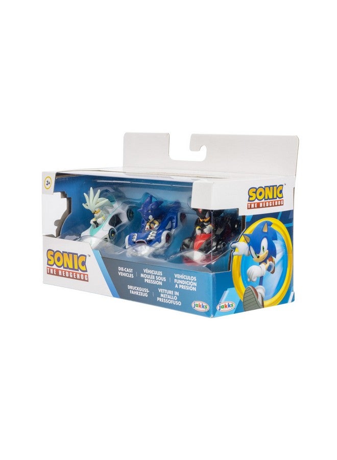 Sonic The Hedgehog Vehicles 3-Pack 1:64 Die-Cast, Include Sonic - Speed Star, Tails - Whirlwind Sport and Dr. Eggman - Egg Booster - Image 4