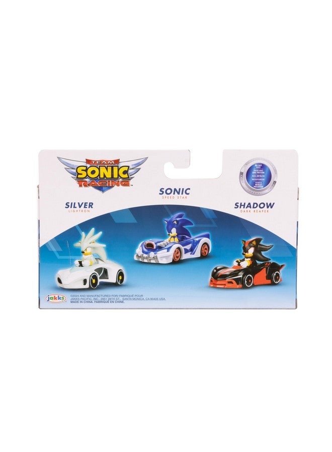 Sonic The Hedgehog Vehicles 3-Pack 1:64 Die-Cast, Include Sonic - Speed Star, Tails - Whirlwind Sport and Dr. Eggman - Egg Booster - Image 5