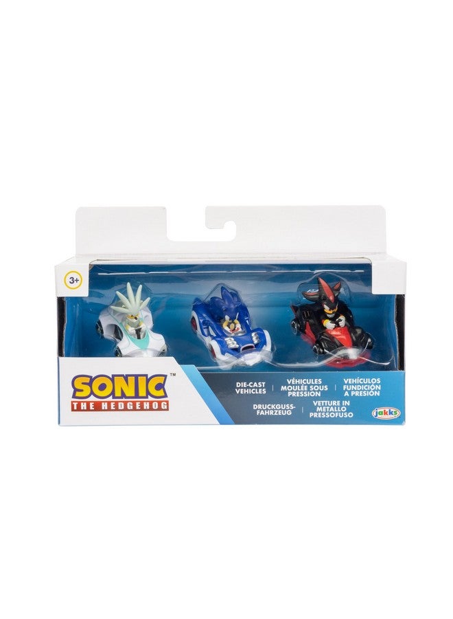Sonic The Hedgehog Vehicles 3-Pack 1:64 Die-Cast, Include Sonic - Speed Star, Tails - Whirlwind Sport and Dr. Eggman - Egg Booster - Image 2