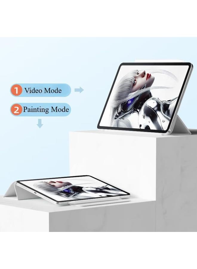 erorex Compatible With Nubia Redmagic Gaming Pad Pro 10.9 Inch (2024) Case Double Sided Magnetic Suction Clip Anti Drop Heat Dissipation Shell With Auto Sleep Wake (Gray White)  - Image 5