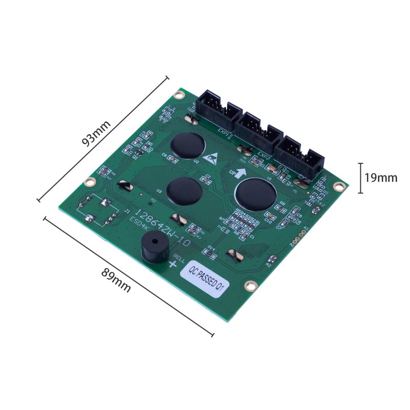 شاشة LCD 12864: مادة عالية الجودة ABS متعددة الألوان - شاشة طابعة ثلاثية الأبعاد متينة متوافقة لطابعات ثلاثية الأبعاد Ender3/3s/3x/pro التي يتم تصنيعها بنفسك - Image 3