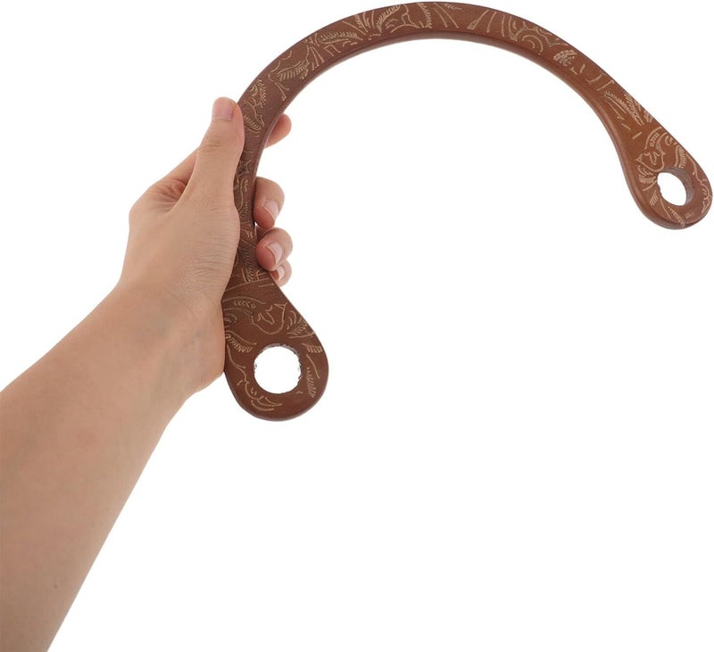DIYEAH Wooden Purse Handles Pair for Handbag Replacement Coffee Color Handcrafted Tote Bag Handles Sturdy Accessories for DIY Crochet Straw Beach Bags - Image 4