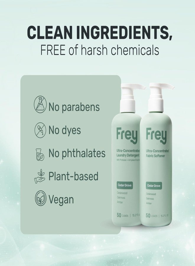 FREY Concentrated Liquid Laundry Detergent | Formulated for Sensitive Skin & HE Washers | Removes Stains Effectively | 50 Loads per Bottle (2-pack Cedar Grove) - Image 5