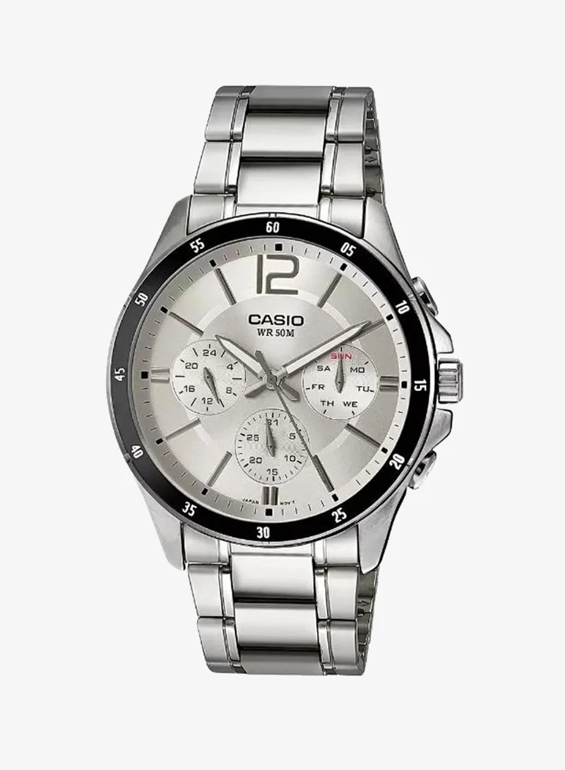 Casio Men's Stainless Steel Analog Watch MTP-1374D-7AVDF - 43.5 mm