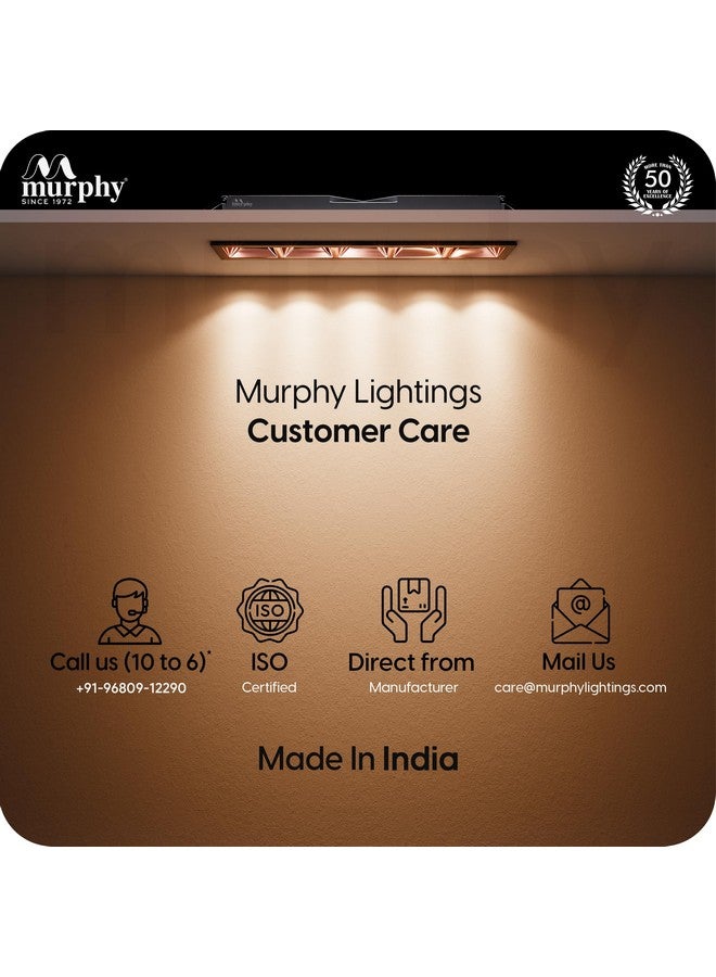 MURPHY Murphy 10W Rose Gold Finish Square Laser LED Ceiling COB Spot, Focus, Down Ceiling Light, Ceiling Pop Light (Warm White, Pack of 8), with 2 Years Warranty - Image 2