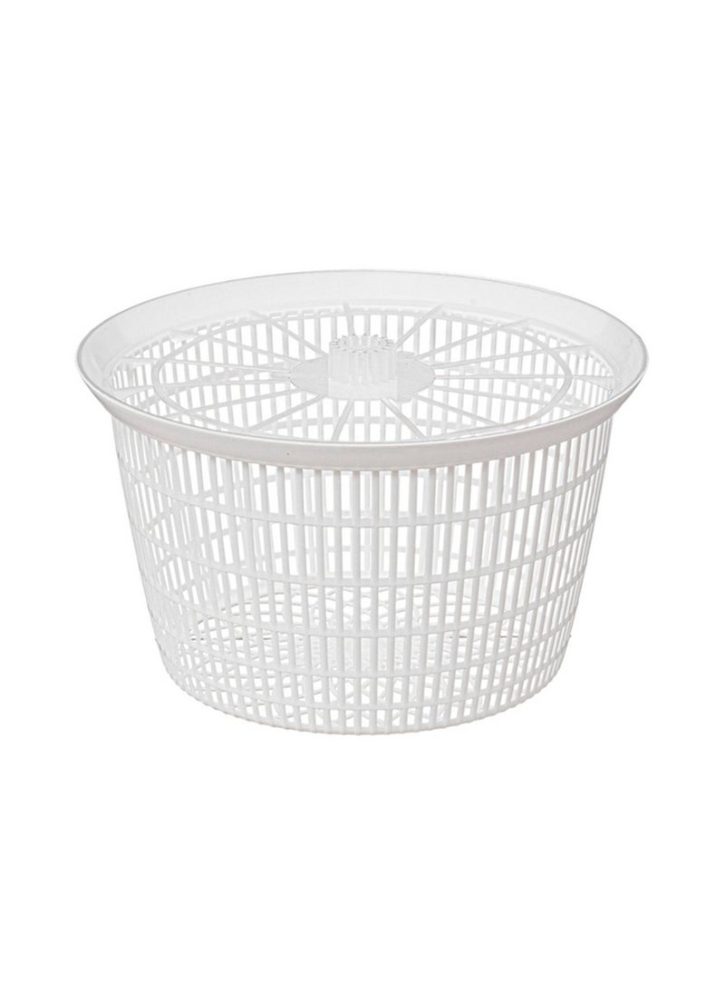 Snips Ulaop Plastic Vintage BPA Free Recyclable Dishwasher Safe Salad Spinner with Knob Lid White 4 Liter - Image 2