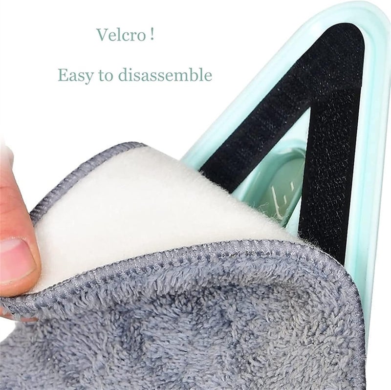 klarako 180 Degree Rotatable Triangle Cleaning Mop with Replaceable Mop Head Cloth, Multifunctional Telescopic Microfiber Cleaning Mop, Suitable for Window, Floor, Wall, Bathroom Clean (Green) - Image 4