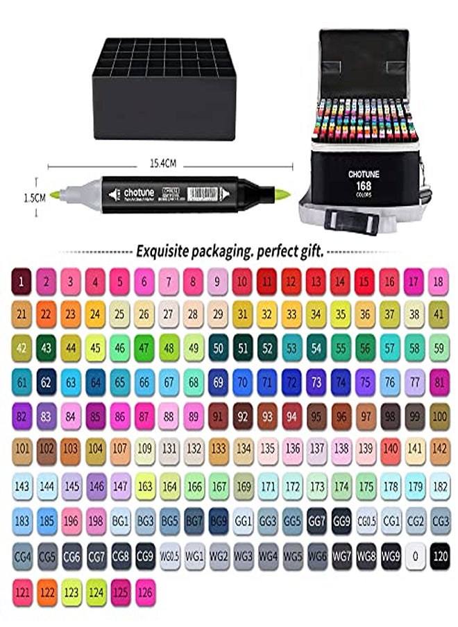 null - 168-Color Marker Set – Permanent Markers for Art and Craft - Image 1