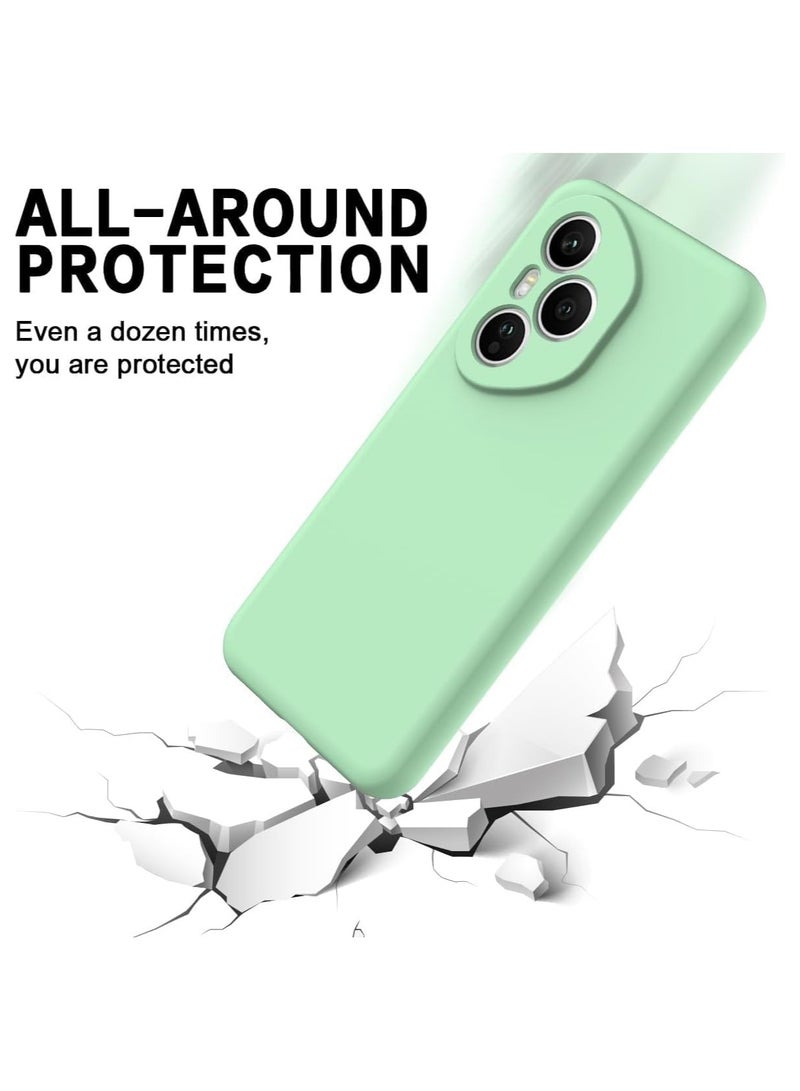 general Case Compatible Honor 400 Pro 5G Liquid Silicone Case Microfiber Lining Soft Rubber Gel TPU Shockproof Protective Back Cover with Lanyard - Image 5