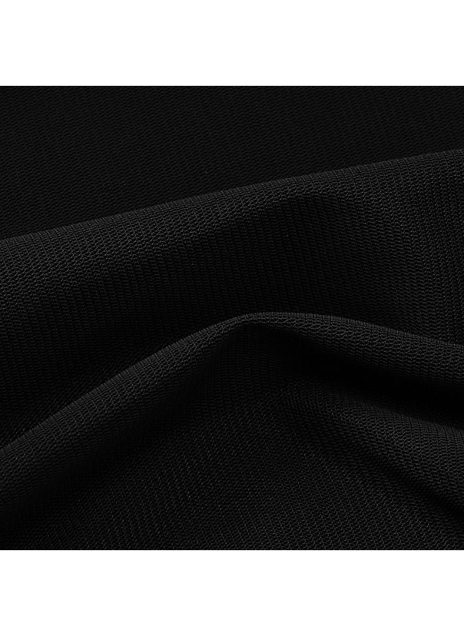 NIBEMINENT Fashion Summer Fashion Backless Mesh Patchwork Ruffled Irregular Dress Women's Dress  - Image 5