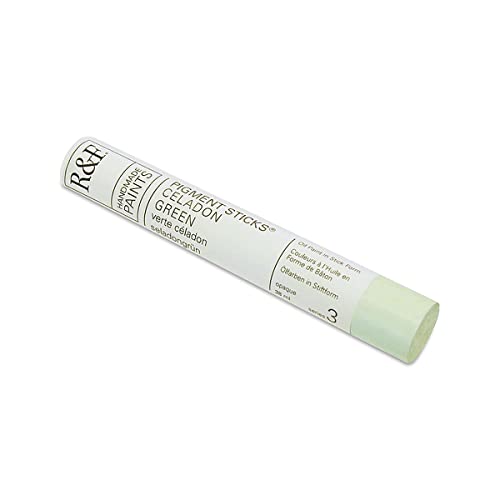 R&F Handmade Paints - Professional Oil Pigment Stick, Celadon Green, 38 ml - Image 1