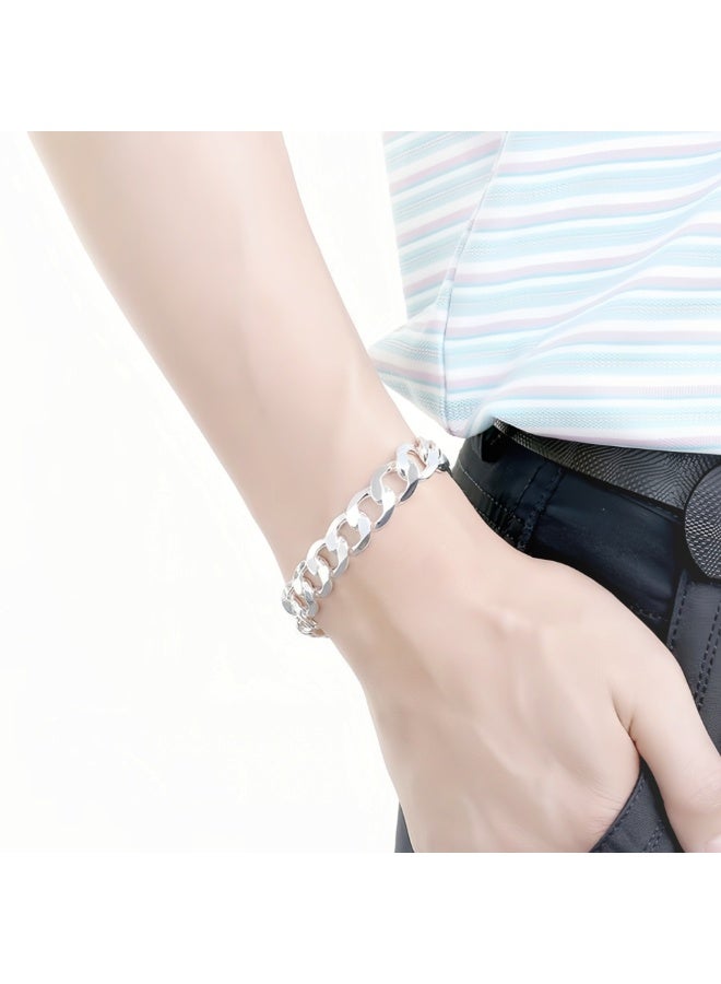 KUYING New Silver Plated Creative Bracelet 22CM - Image 2