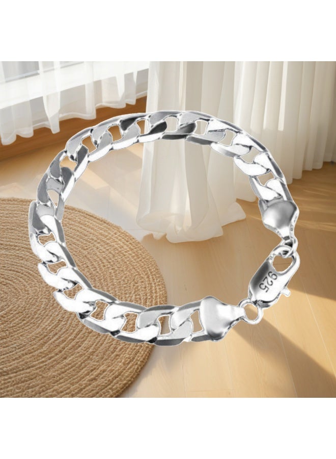 KUYING New Silver Plated Creative Bracelet 22CM - Image 4