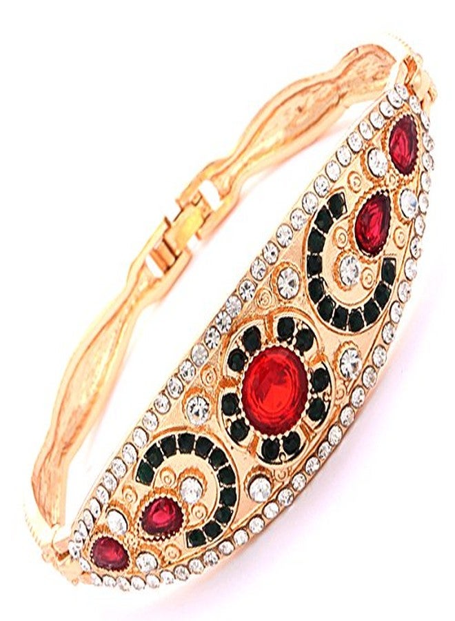 YouBella Valentine Gift Jewellery Valentine Collection Crystal Charm Bangle Bracelet For Girls and Women - Image 1