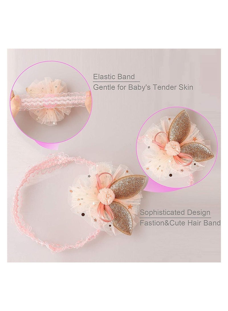 Loquat 3 Pack Baby Bow Headbands Cute Sweet Stretch for Newborn Toddlers Gift Set Souvenirs - Image 3