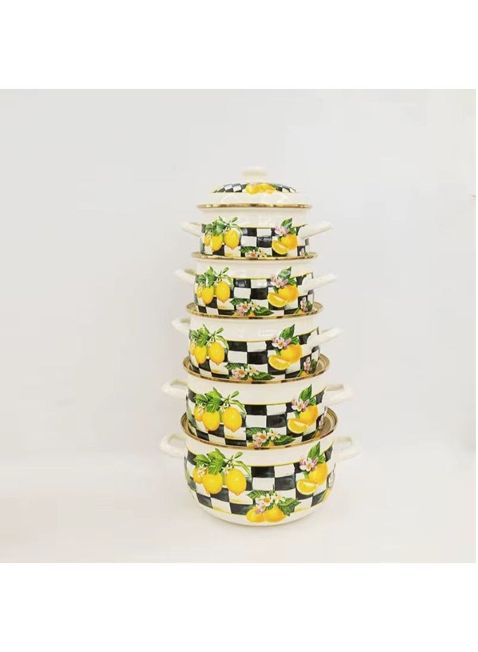 ليانج كومباني طقم قدور شينكو نقش ليمون - Image 1