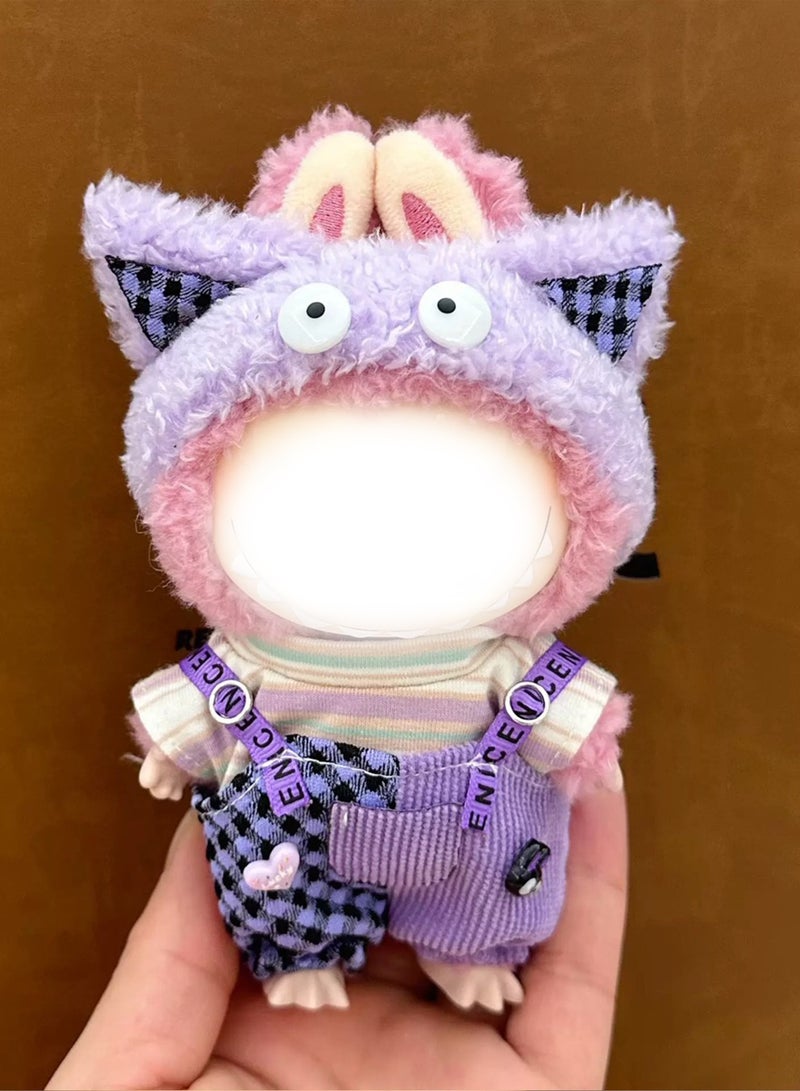 ملابس لابوبو - زي لابوبو، أسلوب كسول بنفسجي لدمى لابوبو، ملابس دمى 17 سم مناسبة لملحقات دمى لابوبو