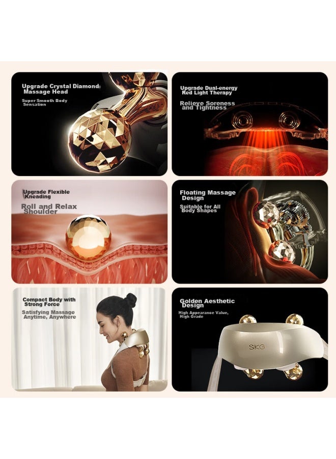 Skg Neck Massager H5-2 Premium , Shoulder And Neck Care, Waist And Neck Crystal Shoulder, Hot Compress Massage Device, Practical Birthday Gift For Boyfriend Or Girlfriend - Image 4