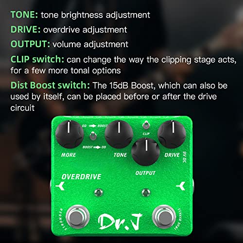 JOYO Overdrive Guitar Pedal Creamy Overdrive with Beautiful Warm Character Tones for Electric Guitar Effects Highend Edition DrJ Series D60 - Image 3
