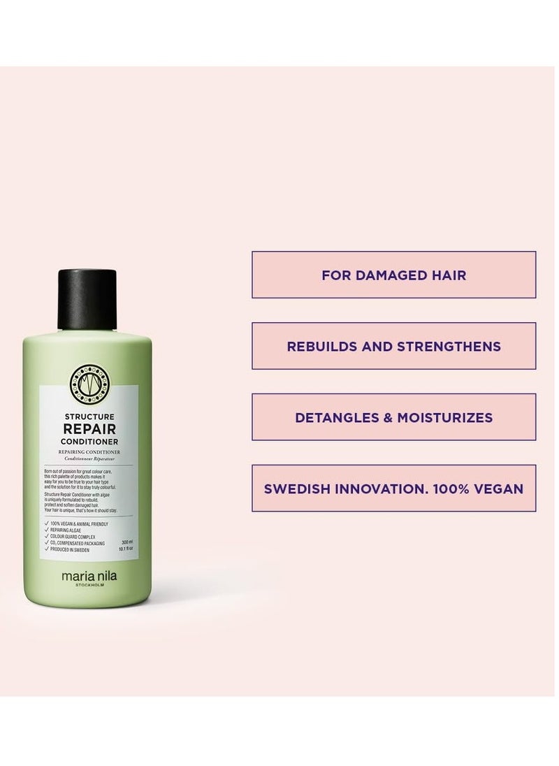 Maria Nila Maria Nila Structure Repair, Conditioner 10.1 Fl Oz, For Damaged & Chemically Treated Hair, Algae Extract Rebuilds & Moisturizes, 100% Vegan & Sulfate/Paraben free  - Image 2