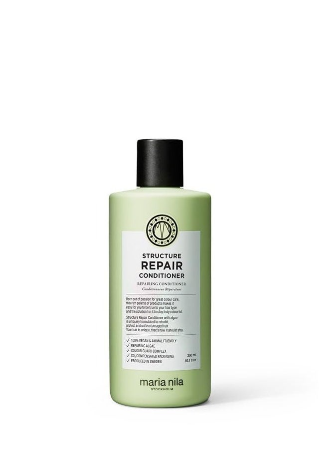 Maria Nila Maria Nila Structure Repair, Conditioner 10.1 Fl Oz, For Damaged & Chemically Treated Hair, Algae Extract Rebuilds & Moisturizes, 100% Vegan & Sulfate/Paraben free  - Image 1
