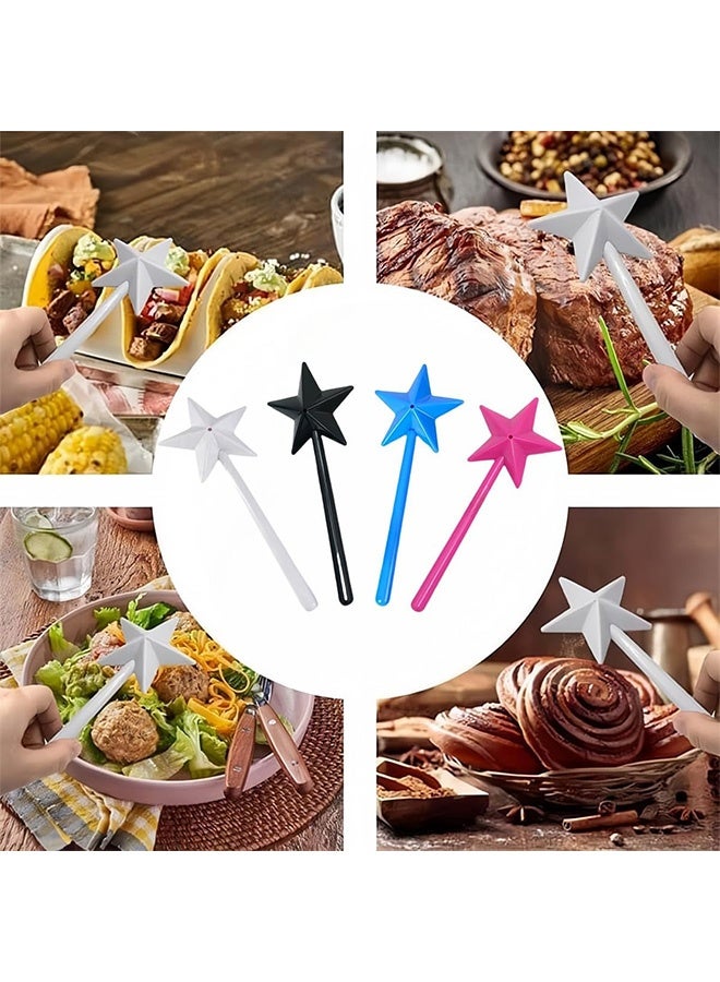 MXN 4 PCS Magic Salt Shaker, Pentagram Shape Salt Dispenser, Star Wand Salt and Pepper Shakers Refillable With Holes Kitchen Accessories - Image 5
