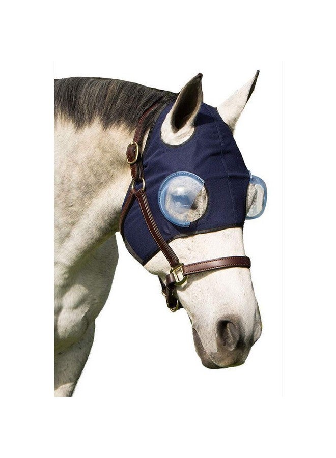 إنتريبيد إنترناشونال غطاء حماية عين الحصان من Equine-Medi Lens، مقاوم للكسر، حماية من الأشعة فوق البنفسجية، عدسة مرنة لقرحة القرنية وإصابات العين، متوافق مع قناع ذباب الخيل، مقاس MD/LG
