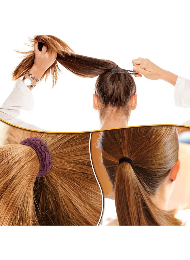 Beyond 24 Pcs Hair Elastics Hair Ties Kit Ponytail Holders Hair Bands for Girl Hair Accessories (Colorful) - Image 4