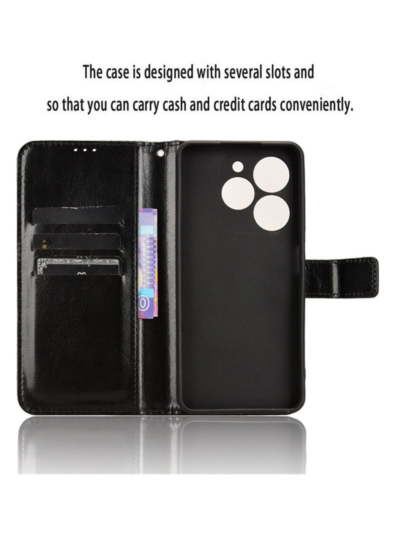X-level - Case Cover for Tecno Spark Go 2024 4g/Spark 20C With Full Body Camera Len Protector PU Leather Wallet Card Holder Shockproof Protective Back Cover With Release Hand Phone Daily Video Kickstand - Image 1
