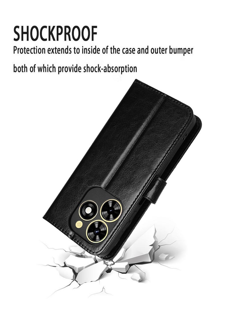 X-level - Case Cover for Tecno Spark Go 2024 4g/Spark 20C With Full Body Camera Len Protector PU Leather Wallet Card Holder Shockproof Protective Back Cover With Release Hand Phone Daily Video Kickstand - Image 1