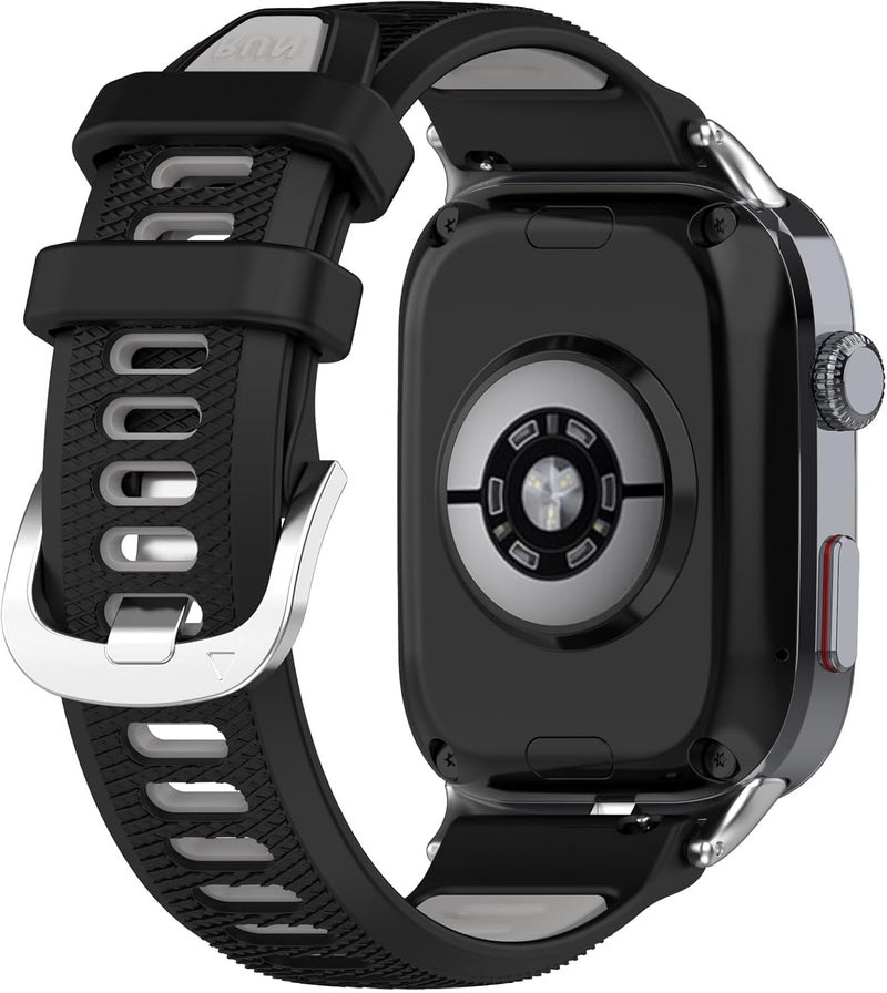 أشرطة معصم قابلة للتعديل من متوافقة مع ساعة Huawei Watch D2، معصم سيليكون مريح مع شريط تحرير سريع، إكسسوارات ساعة ذكية (أسود) - Image 2