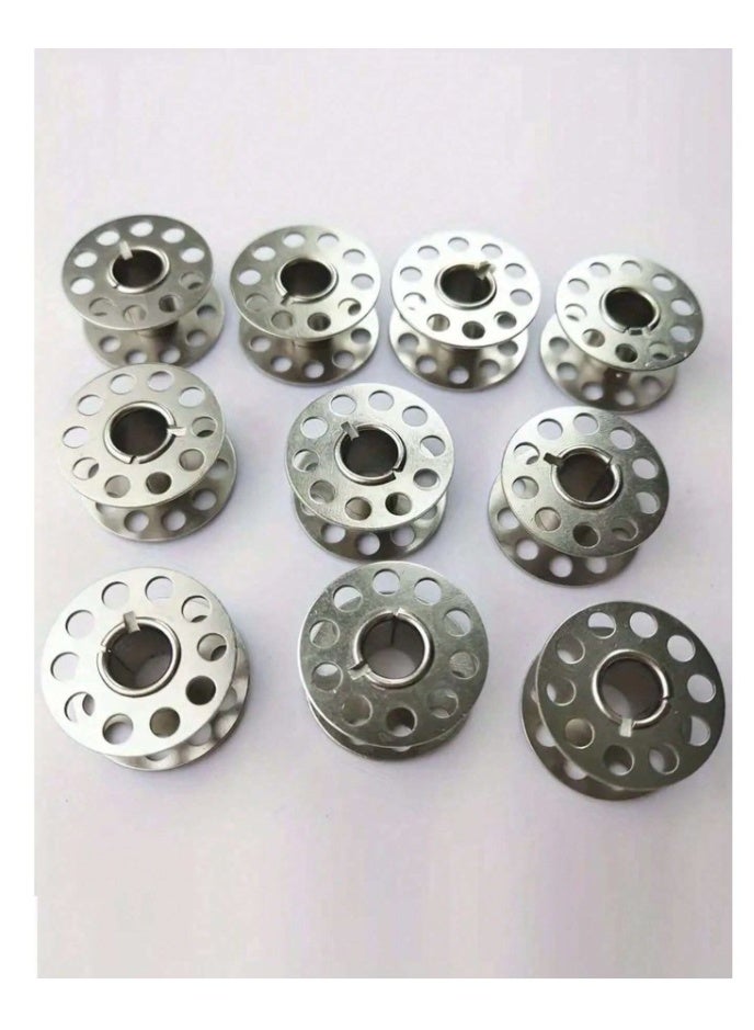 24 قطعة من بكرات الخيط المصنوعة من الفولاذ المقاوم للصدأ والمعدن المتين لآلات الخياطة ، ملحقات الخياطة الأساسية بتصميم بكرة سهل الاستخدام - Image 2