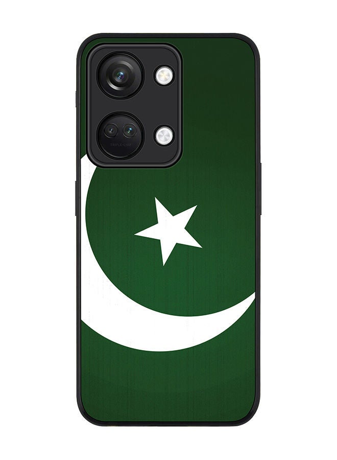 Stylizedd حافظة حواف سوداء متينة لهاتف ONEPLUS NORD 3 5G / OnePlus Ace 2V، حافظة مرنة رقيقة من مطاط TPU مع حواف مضادة للسقوط - علم باكستان - Image 1