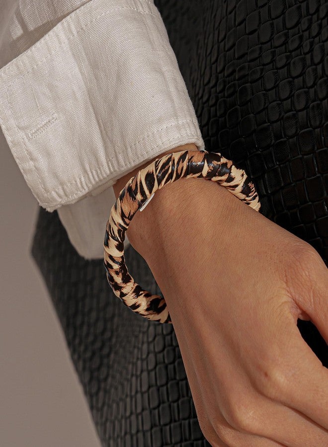 72ore Leopard Print Bracelet for Women Stylish Leopard Bangle Cuff Bracelets Fashion Jewelry Gift Accessories - Image 3