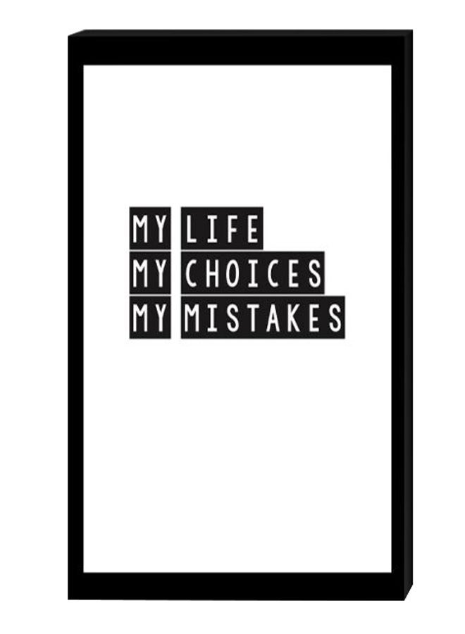 RYN Modern Wall Decor Painting With Inner Frame Black/White 40 x 60centimeter - Image 2