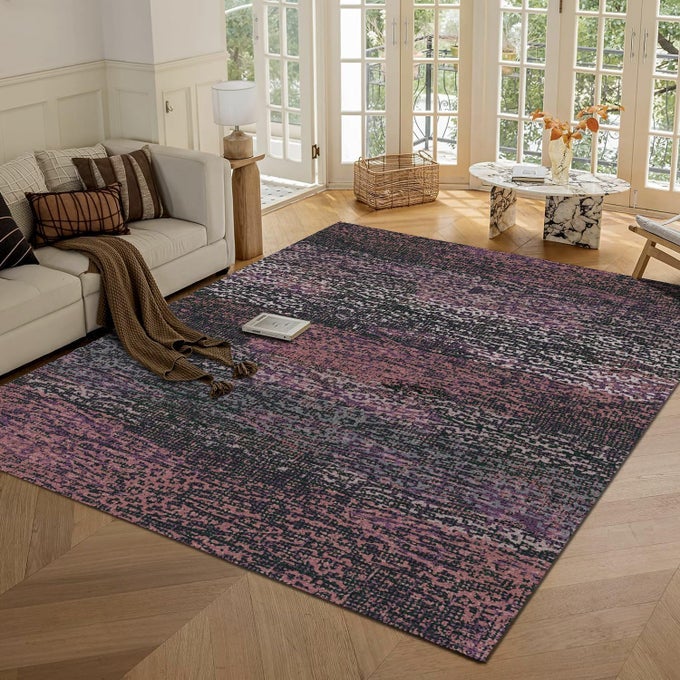 WASHABLE AREA RUG 16 THICK STAIN WATER RESISTANT NONSLIP RESISTANT RUG FOR LIVING ROOM BEDROOM NURSERY PET CHILD FRIENDLY VINTAGE CHARM AREA RUGS BURGUNDY 4 X 6