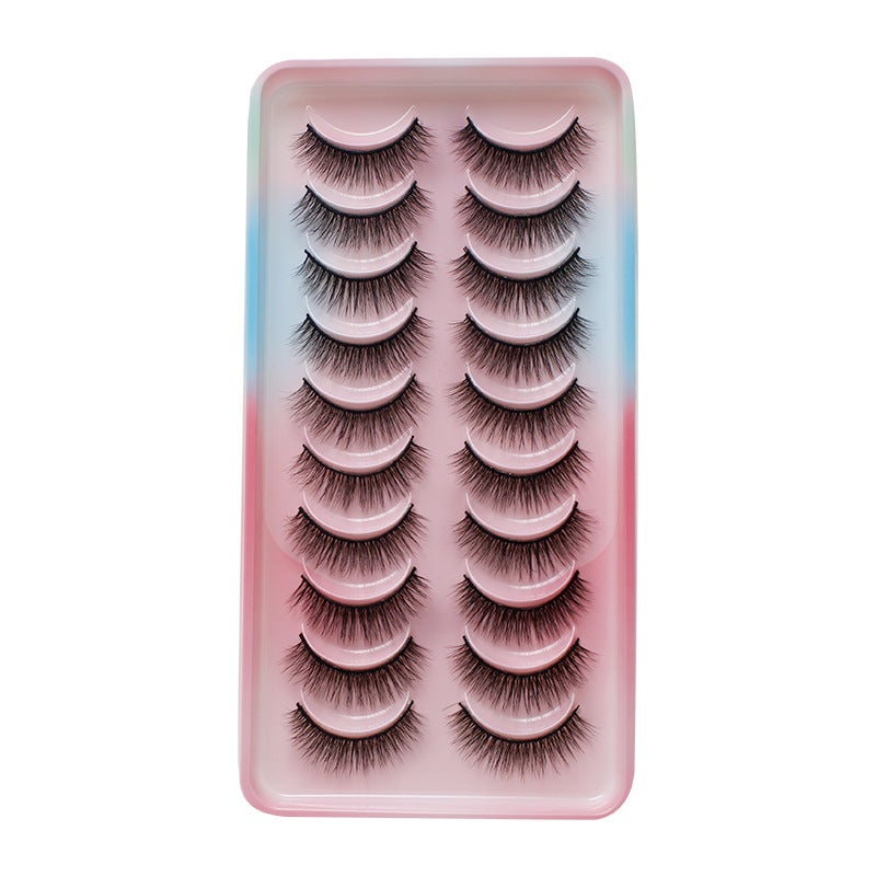 Dingsen False Eyelash Factory Cross-Border Stable Supply 10 Pairs of Natural Makeup Cos Little Demon Eyelashes - Image 4
