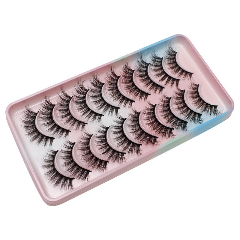 Dingsen False Eyelash Factory Cross-Border Stable Supply 10 Pairs of Natural Makeup Cos Little Demon Eyelashes - Image 5
