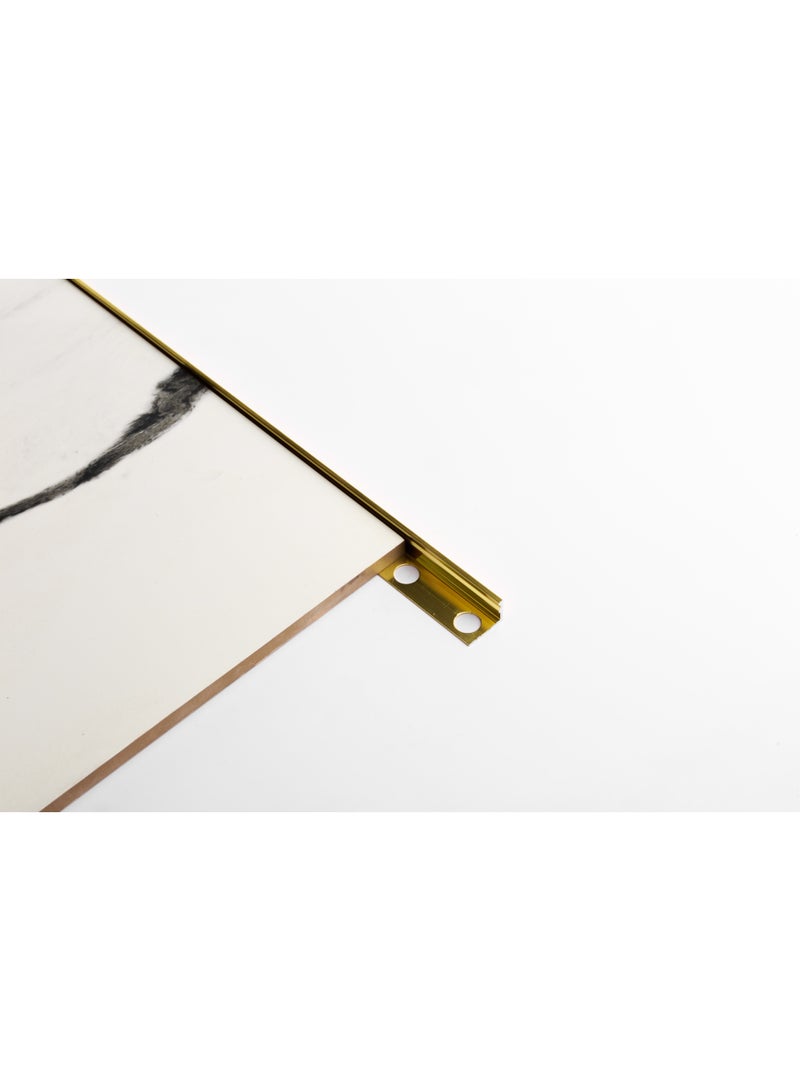 سي دي سي زوايا زينة المونيوم قائمة شكل L، الطول: 2.5 متر المقاس: 12 ملم - Image 1