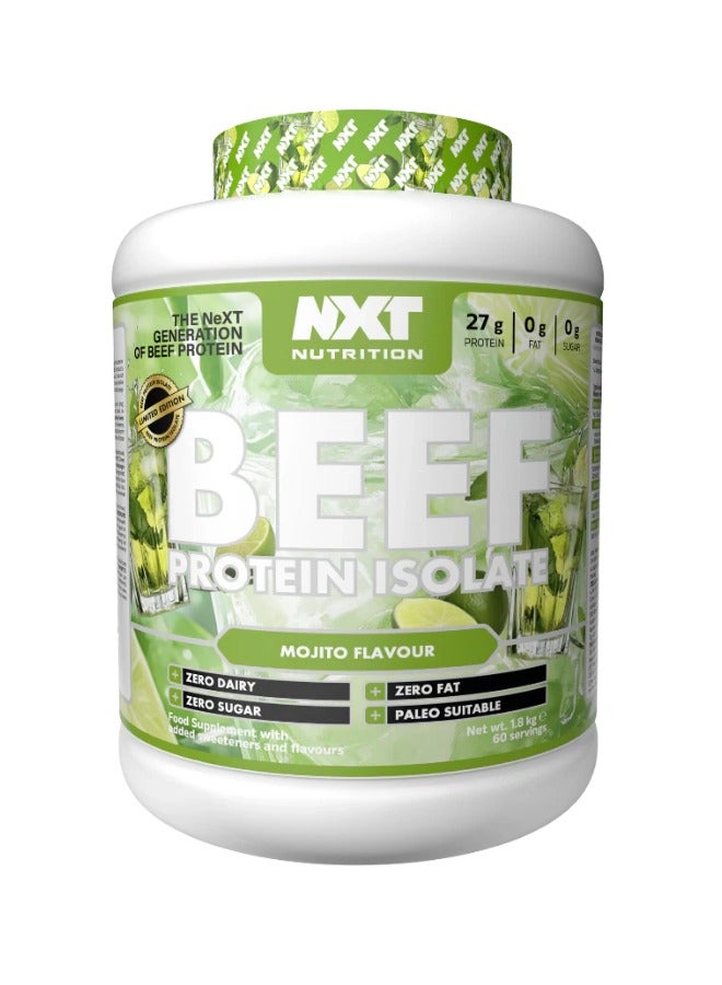 NXT Nutrition Beef Protein Isolate Mojito Flavour 1.8kg 60 servings